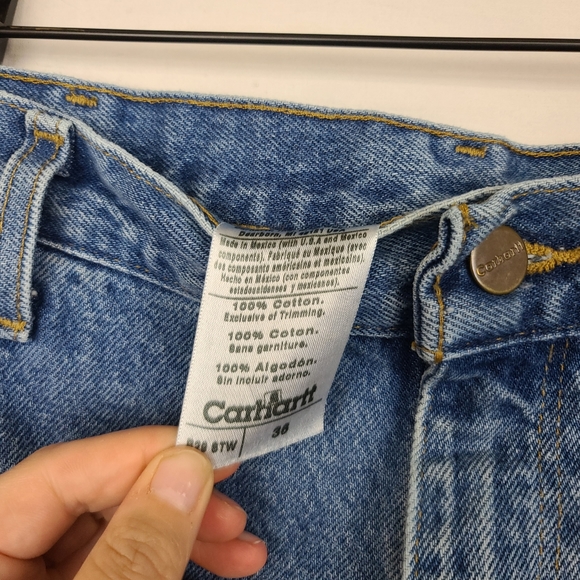 Carhartt Flawed Denim Carpenter Shorts Size 36 - Picture 4 of 7